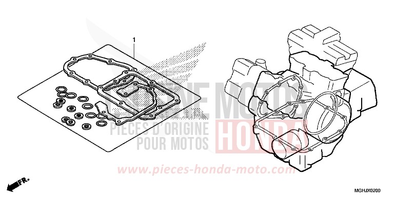 TROUSSE DE JOINT B de VFR1200X "Crosstourer" Méca CANDY PROMINENCE RED (R342) 2018